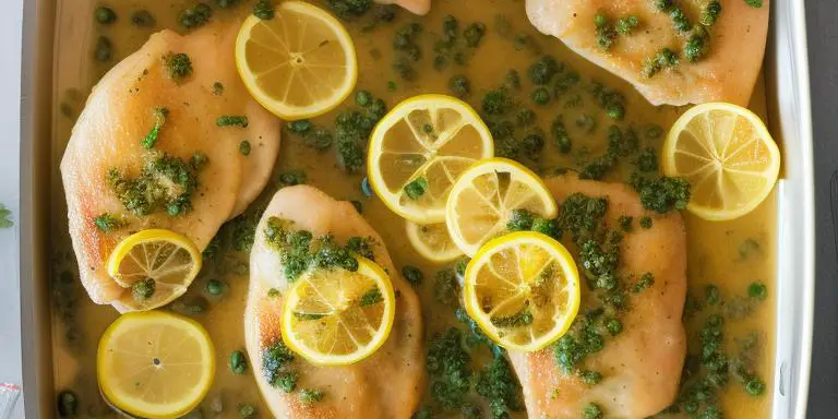 chicken piccata in the fridge