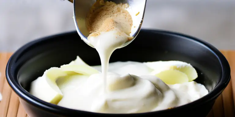 Spoon Sour Cream Into A Bowl