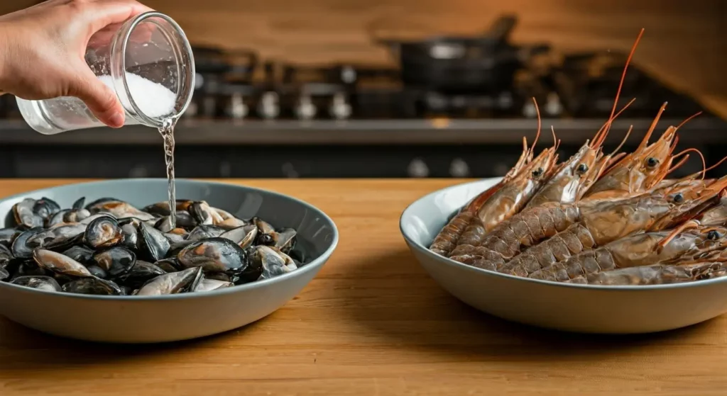 guide for cleaning seafood with salt water