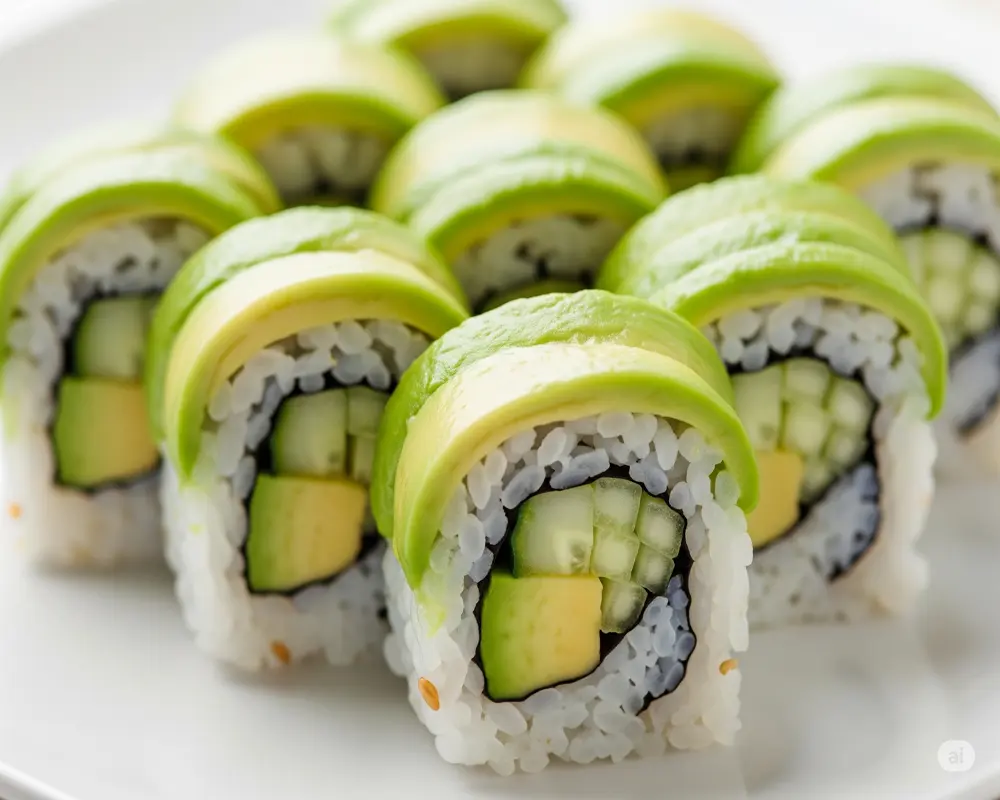 15 Low Carb Vegan Snacks for Every Craving 4 Avocado Cucumber Sushi Rolls