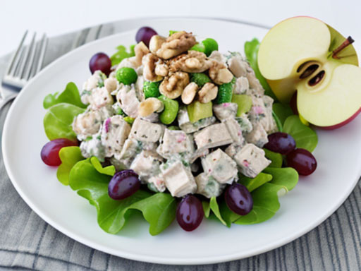 Waldorf-Inspired Chicken Salad with Apples, Grapes & Walnuts