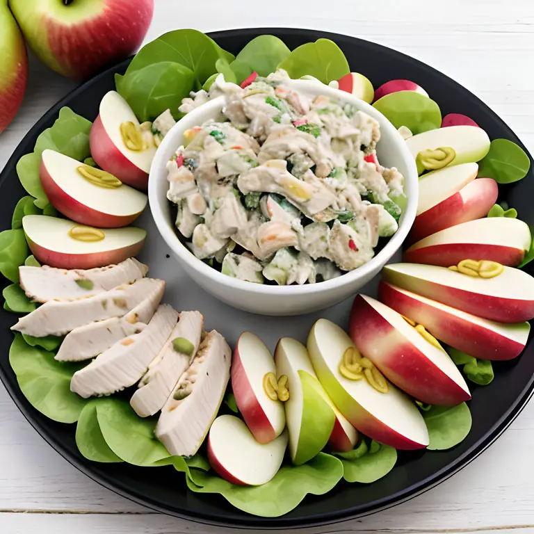 healthy chicken salad with apples