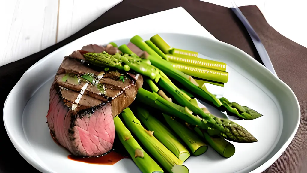 beef steak with asparagus